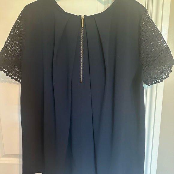 Micheal kors short sleeve blouse with crochet sleeve detail, like new! - Picture 2 of 2